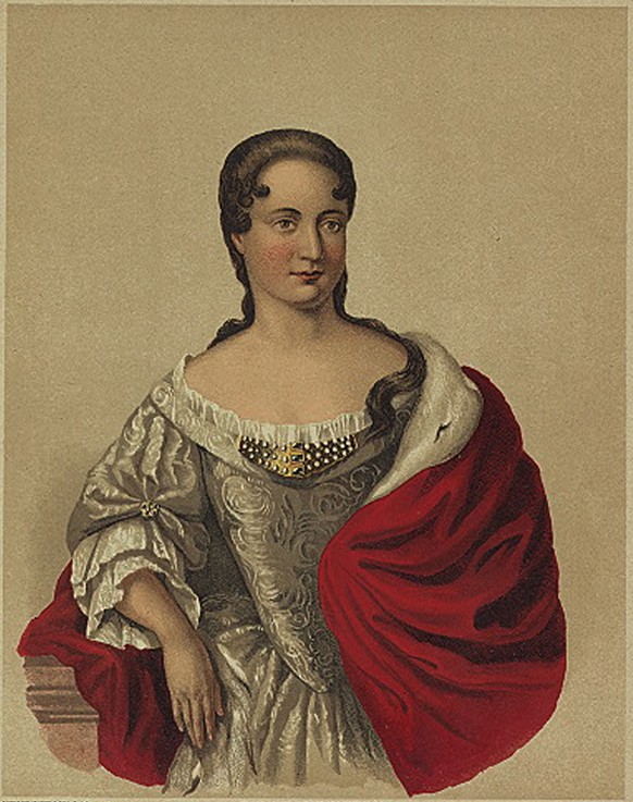 Portrait of Tsarina Praskovia Saltykova (1664-1723), the wife of tsar Ivan V Alekseyevich de Unbekannter Künstler