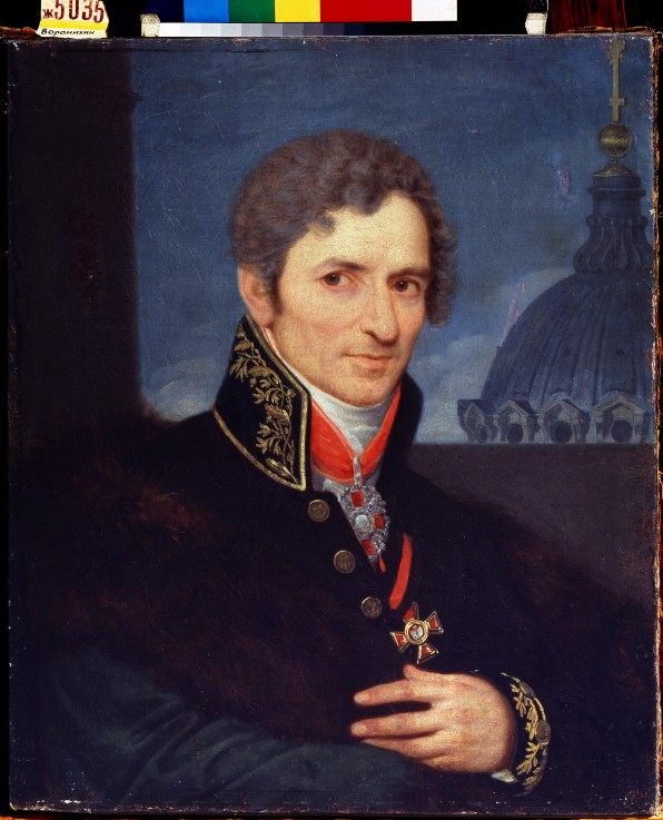Portrait of the architect Andrey Voronikhin (1759-1814) de Unbekannter Künstler