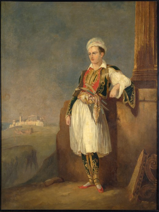 Portrait of the poet Lord George Noel Byron (1788-1824) de Unbekannter Künstler