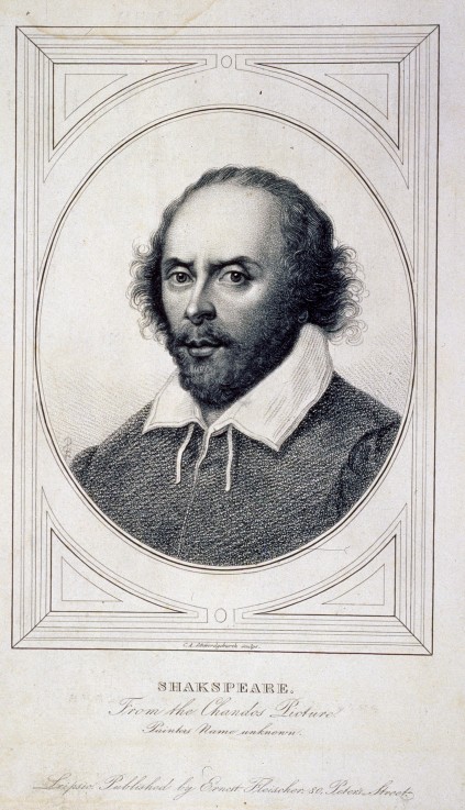 Portrait of the poet William Shakespeare (1564-1616) de Unbekannter Künstler