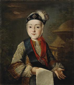 Portrait of Grand Duke Peter III. (1728-1762) as Child