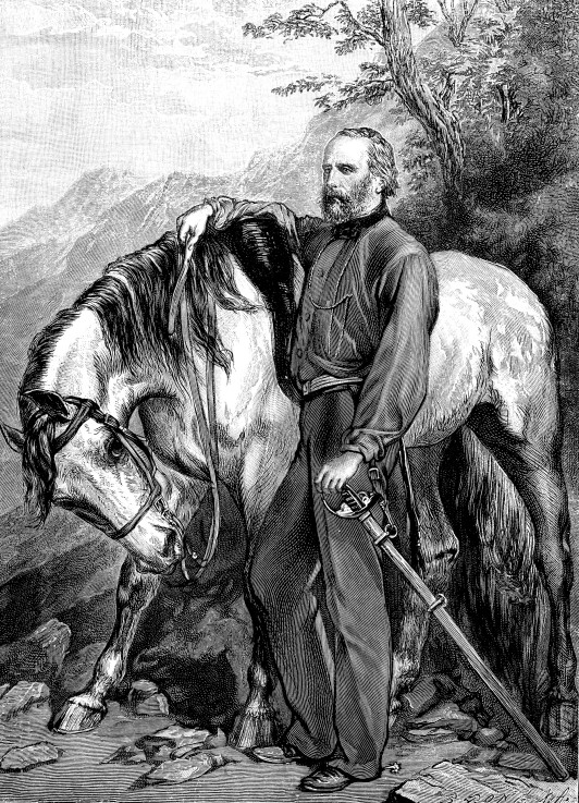 Portrait of Giuseppe Garibaldi (1807-1882) de Unbekannter Künstler