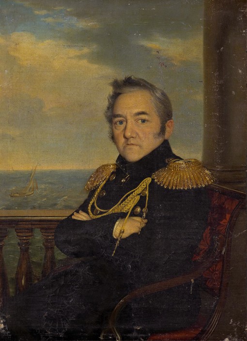 Portrait of Admiral Mikhail Lazarev (1788-1851) de Unbekannter Künstler
