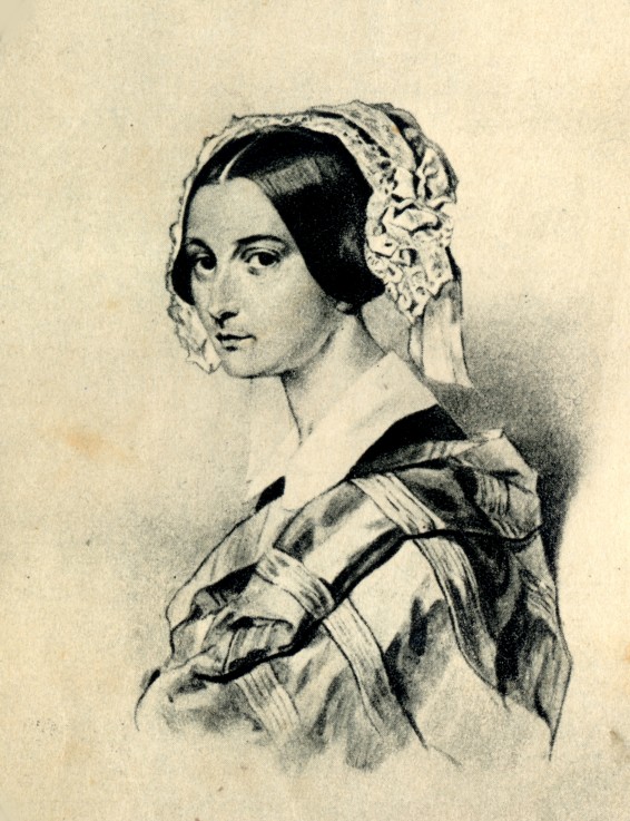 Portrait of Alexandra Smirnova-Rosset (1809-1882). After a drawing by P. Sokolov de Unbekannter Künstler