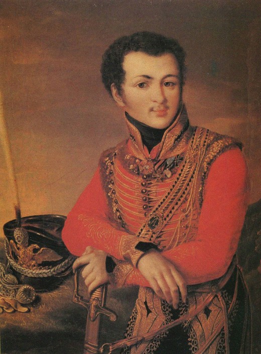 Portrait of Artemy Lazarev (1791-1813), Staff ride master of the Life-Guards Hussar Regiment de Unbekannter Künstler