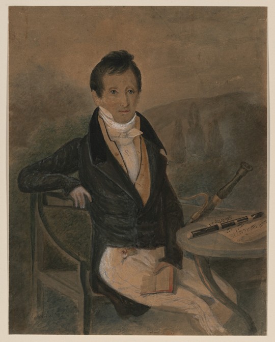 Portrait of the flute player Jean-Louis Tulou (1786-1865) de Unbekannter Künstler