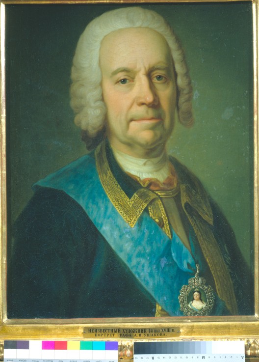 Portrait of Count Andrei Ivanovich Ushakov (1708-1739) de Unbekannter Künstler