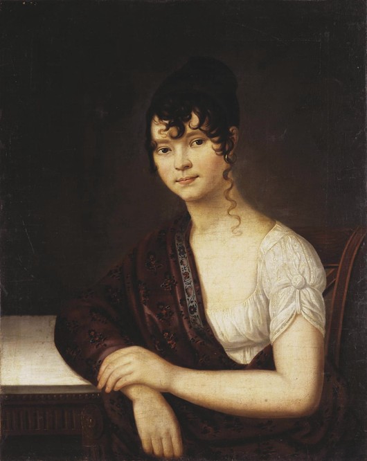 Portrait of Elizaveta Ivanovna Ogareva (1784-1815) de Unbekannter Künstler