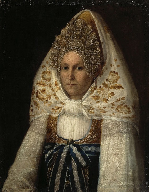 Portrait of young Merchant Woman de Unbekannter Künstler