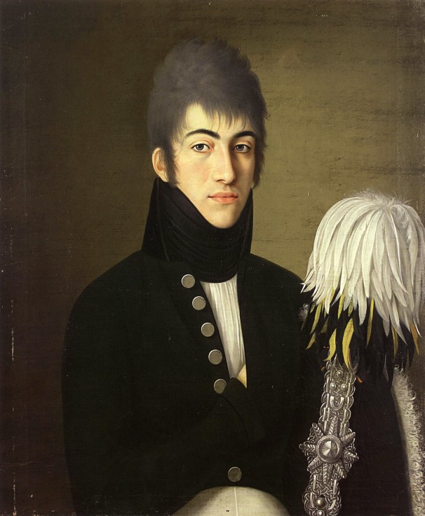 Portrait of the Officer of the Chevalier Guard Alexis Okhotnikov de Unbekannter Künstler