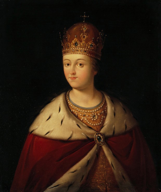 Portrait of the regent Sophia Alekseyevna (1657-1704) de Unbekannter Künstler