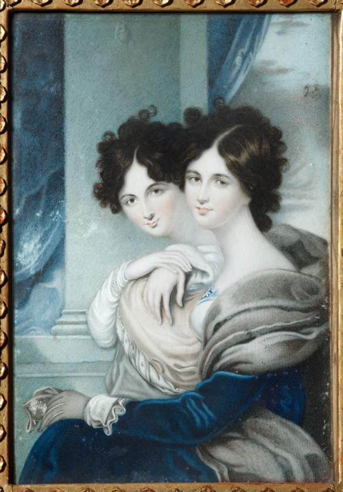 Portrait of Sisters Princesses Anna Petrovna (1777-1805) and Ekaterina Petrovna (1783-1830) Lopukhin de Unbekannter Künstler