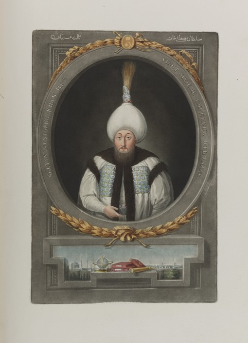 Portrait of Sultan Mustafa III (1717-1774) de Unbekannter Künstler
