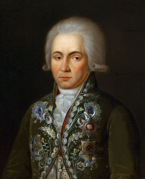 Portrait of the Poet Gavrila R. Derzhavin (1743-1816) de Unbekannter Künstler