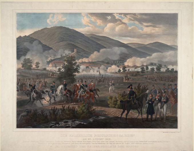 Russian Life-Guards Regiment at the Battle of Kulm on 29 August 1813 de Unbekannter Künstler