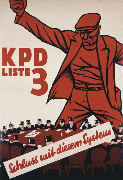 End of this system. KPD election poster de Unbekannter Künstler