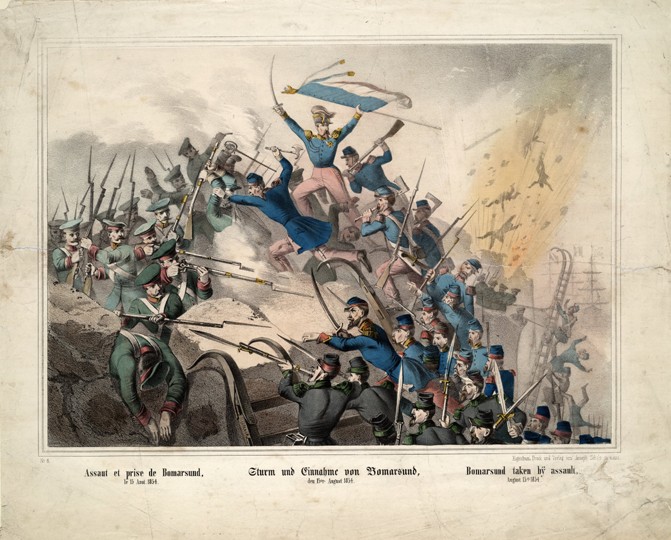 The capture of Bomarsund on August 15, 1854 de Unbekannter Künstler
