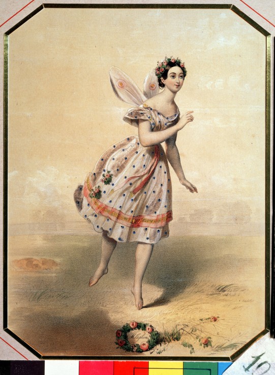 Dancer Maria Taglioni (1804-1884) in the ballet Sylphides by F. Chopin de Unbekannter Künstler
