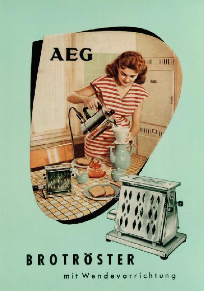 Toaster. AEG advertising