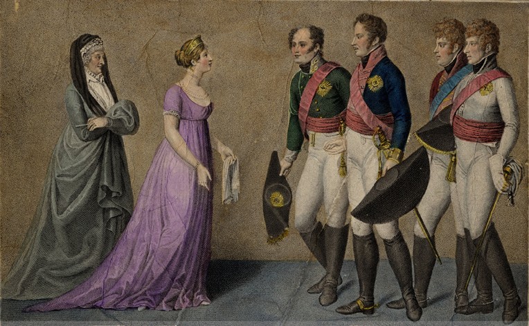 Reception of the Emperor Alexander at Memel by their majesties Frederick William and Louisa of Pruss de Unbekannter Künstler