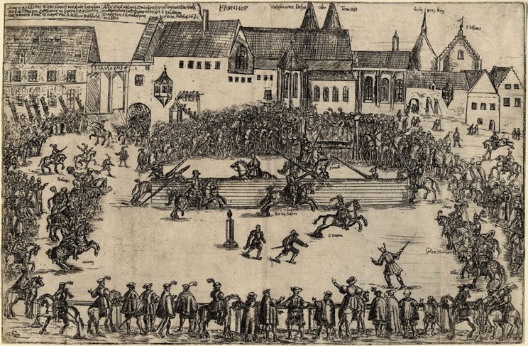 Tournament at the time of Henry I the Fowler (938) de Unbekannter Künstler