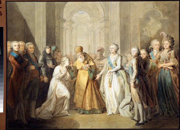 Engagement of Grand Duke Alexander Pavlovich and Princess Louise of Baden de Unbekannter Künstler