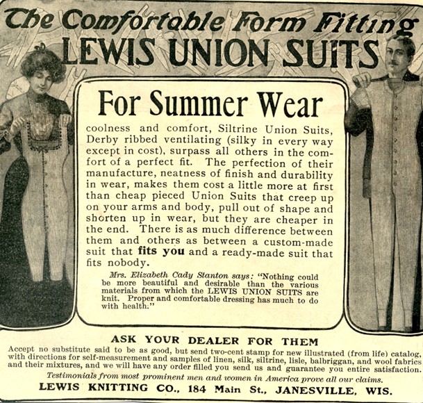 Advertising image of Lewis Union Suits de Unbekannter Künstler