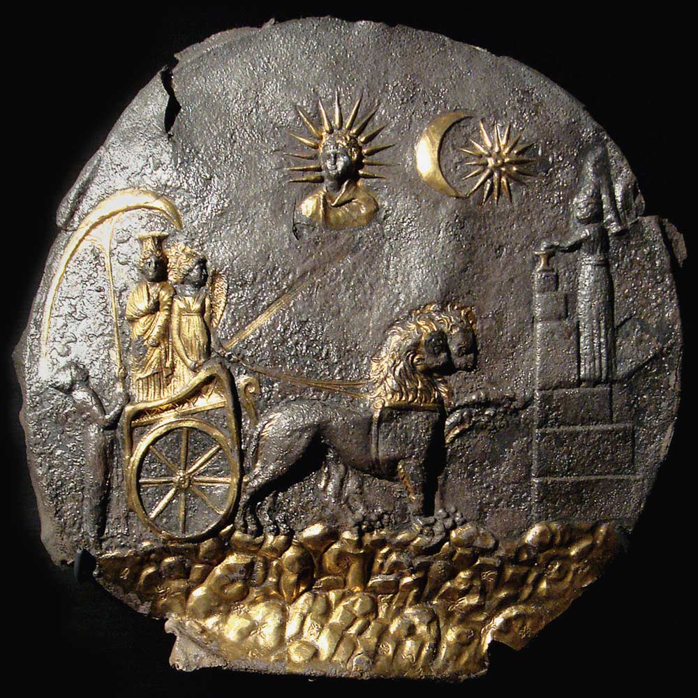 A round medallion plate describing Cybele de Unbekannter Meister