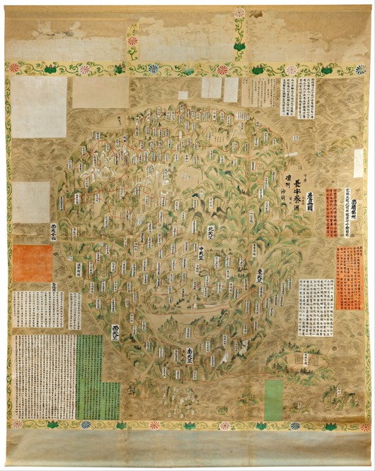 Buddhist map of the world de Unbekannter Meister