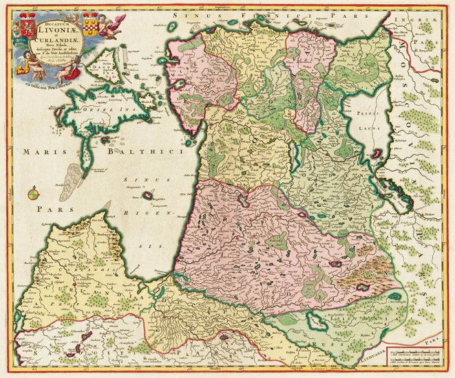 The Baltic Sea (From: "Ducatuum Livoniae et Curlandiae Nova Tabula") de Unbekannter Meister