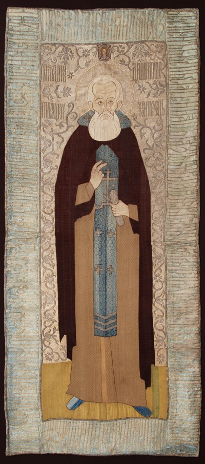 Saint Dmitry Prilutsky (Ecclesiastical embroidery) de Unbekannter Meister