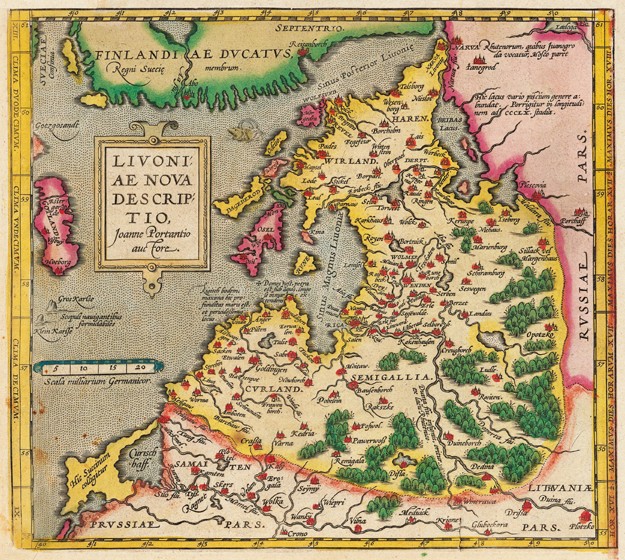 Livonia Map, Livoniae Nova Descriptio de Unbekannter Meister