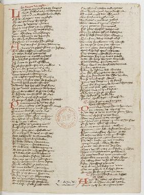 Ménagier de Paris, a manuscript page