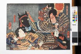 Naozane tötet Atsumori (Aus dem Kabuki-Schauspiel Keimendes Grün auf dem Schlachtfeld von Ichinotani
