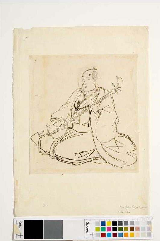 Shamisen-Spieler. de Utagawa Kuniyoshi