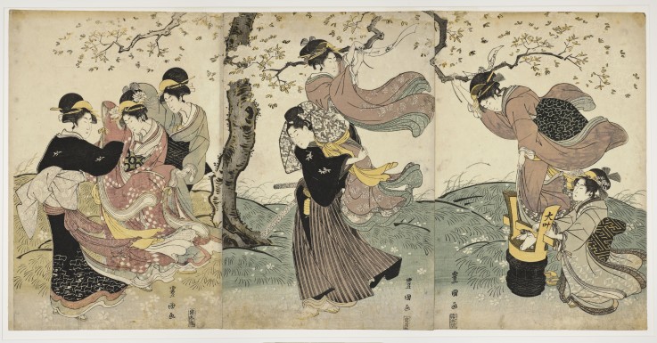 Flowers in the Wind de Utagawa Toyokuni