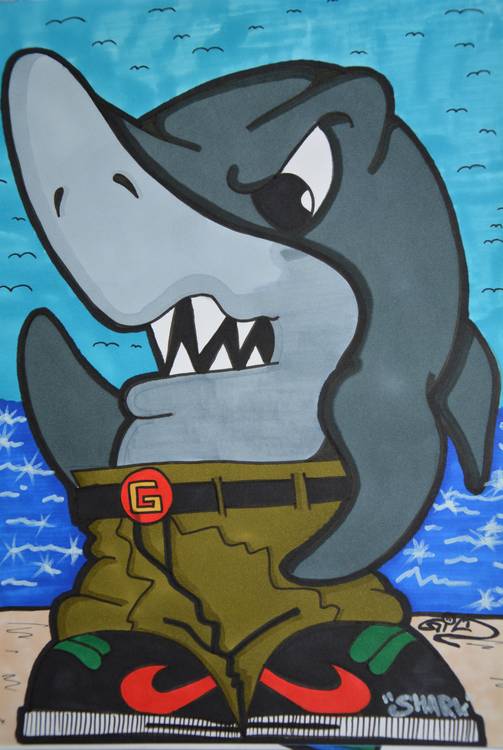 Graffiti Character Shark de Vadim Gild