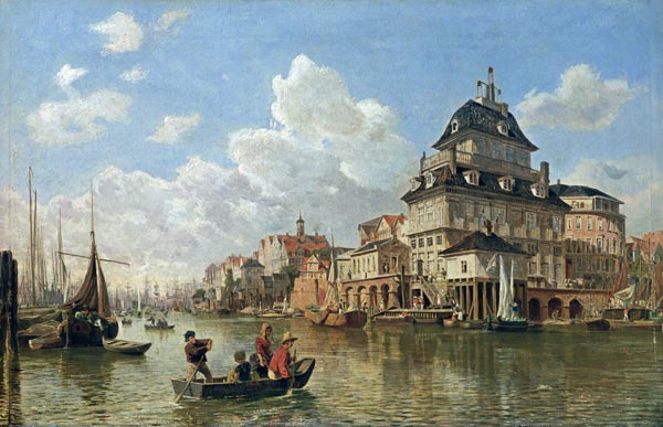 The Boat House at Hamburg Harbour de Valentin Ruths