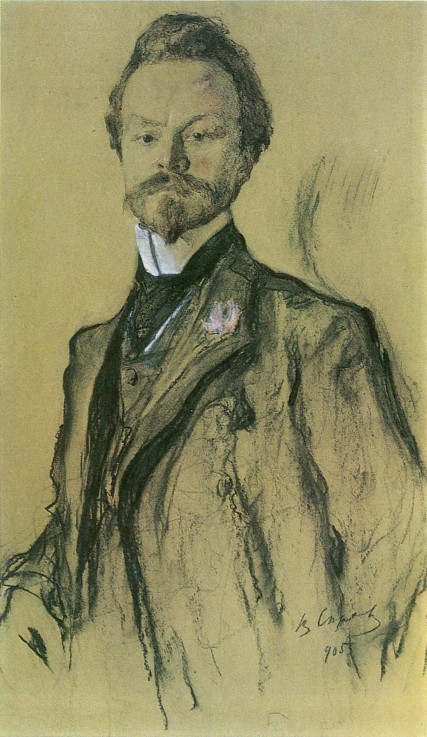 Portrait of the poet Konstantin Balmont de Valentin Alexandrowitsch Serow