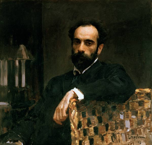 Portrait of the artist Isaak Ilyich Levitan (1860-1900) de Valentin Alexandrowitsch Serow
