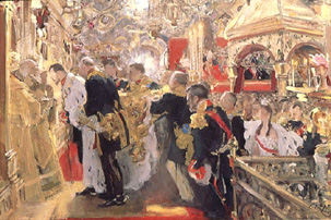 Die Krönung des Zaren Nikolaus II. de Valentin Alexandrowitsch Serow