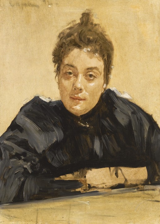Portrait of the artist Maria Yakunchikova-Weber (1870-1902) de Valentin Alexandrowitsch Serow