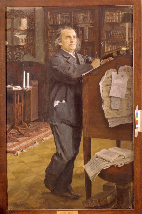 Portrait of the composer Alexander Serov (1820-1871) de Valentin Alexandrowitsch Serow