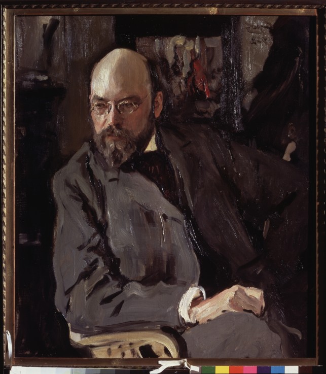 Portrait of the artist Ilya Ostroukhov (1858-1929) de Valentin Alexandrowitsch Serow