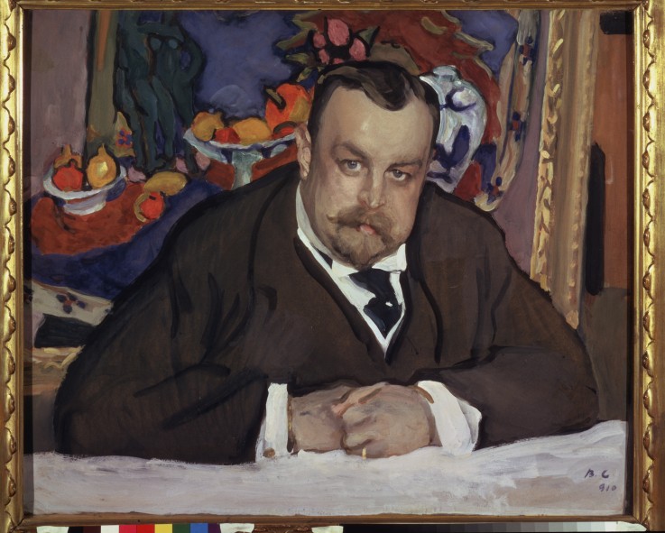 Portrait of the collector Ivan Morosov (1871-1921) de Valentin Alexandrowitsch Serow