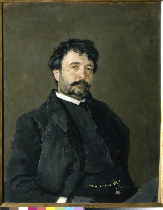 Portrait of the opera singer Angelo Masini (1844-1926) de Valentin Alexandrowitsch Serow