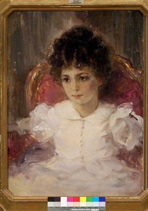 Portrait of Tatyana Sergeevna Khokhlova, née Botkina (1897-1985) as Child de Valentin Alexandrowitsch Serow