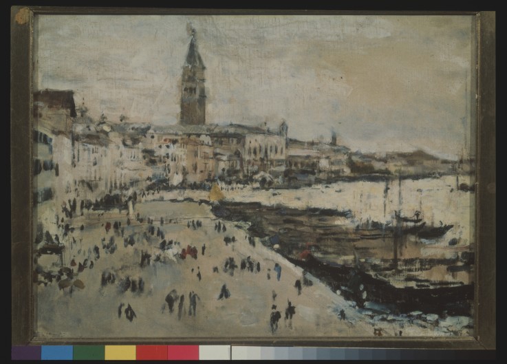 The Schiavoni quay in Venice de Valentin Alexandrowitsch Serow