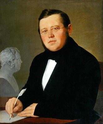 Portrait of the Author Michail Sagoskin, 1830s (oil on canvas) de Vasili Andreevich Tropinin