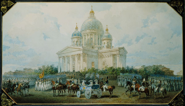 The Trinity Cathedral in St. Petersburg, 1850 de Vasili Semenovich Sadovnikov